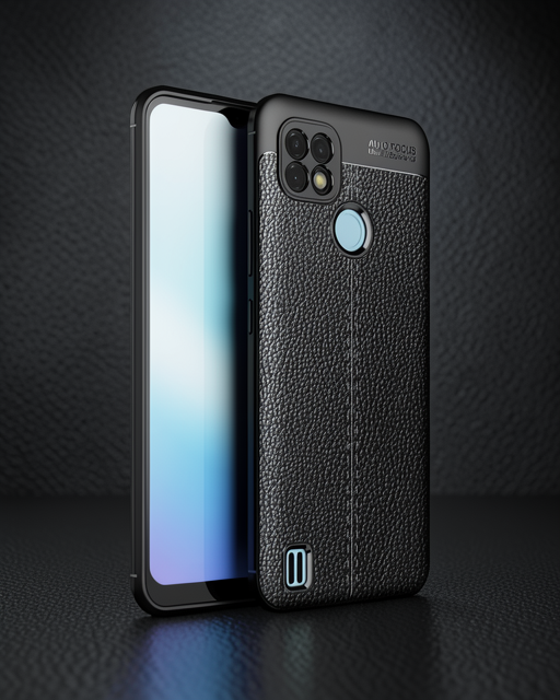 Realme C21 Kılıf Auto Focus Kapak - Siyah