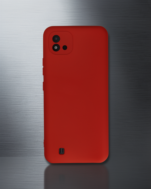 Realme C11 2021 Kılıf Nano İçi Kadife Silikon - Kırmızı