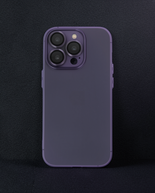Apple İphone 14 Pro Max Kılıf Luko Lens Silikon - Derin Mor