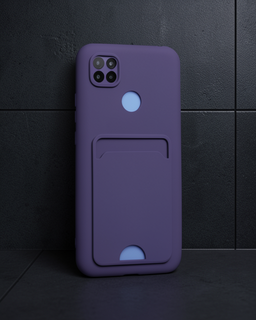 Xiaomi Redmi 9c Kılıf Kelvin Kartvizitli Silikon - Derin Mor