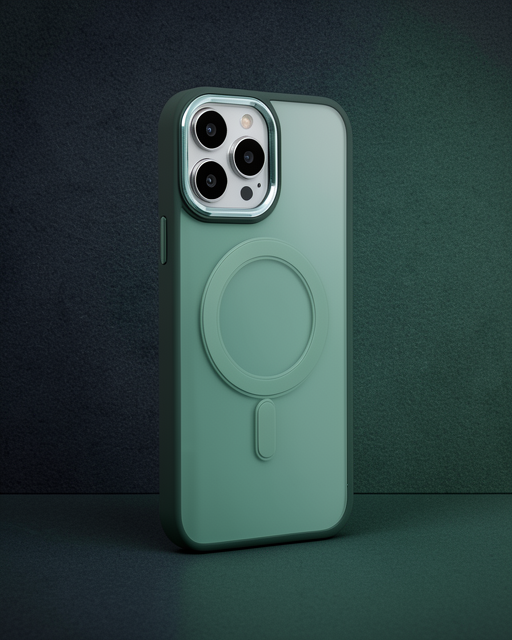 Apple İphone 15 Pro Kılıf Room Magneticsafe Silikon - Köknar Yeşili