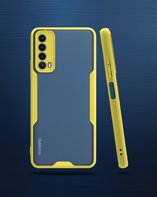 Huawei P Smart 2021 Kılıf Platin Silikon - Sarı