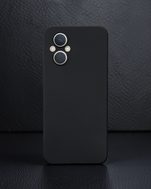 Oppo Reno 7 Lite Kılıf Nano İçi Kadife Silikon - Siyah