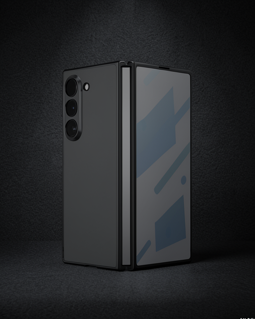 Samsung Galaxy Z Fold 5 Kılıf Fold Element Kapak - Siyah