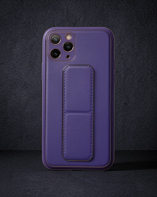 Apple İphone 11 Pro Kılıf Coco Deri Standlı Kapak - Mor