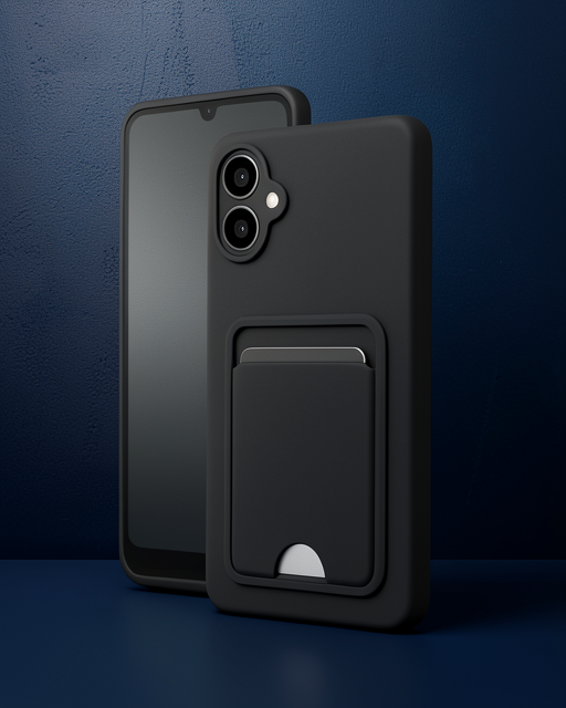 Samsung Galaxy A06 Kılıf Kelvin Kartvizitli Silikon - Siyah