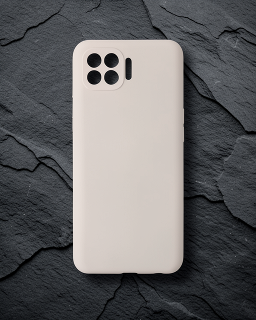 Oppo Reno 4 Lite Kılıf Nano İçi Kadife Silikon - Pudra