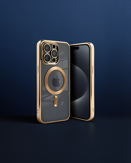 Apple İphone 15 Pro Kılıf Kross Magneticsafe Kapak - Gold