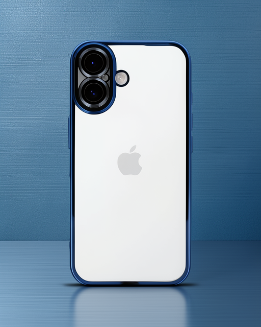Apple İphone 16 Kılıf Razer Lensli Silikon - Açık Mavi