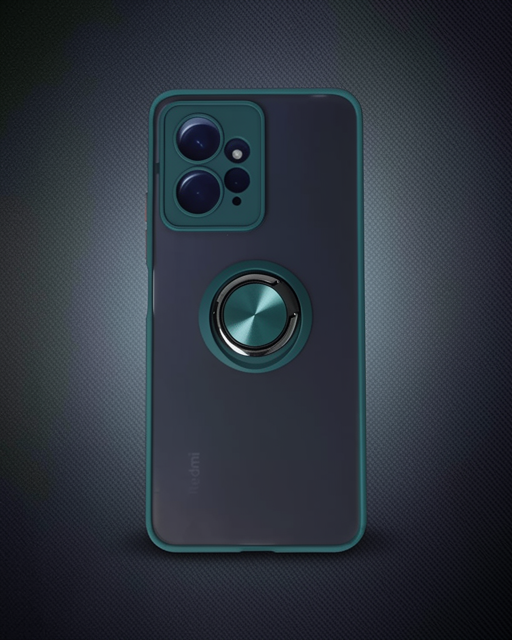 Xiaomi Redmi Note 12 4g Kılıf Montreal Yüzüklü Silikon Kapak - Yeşil