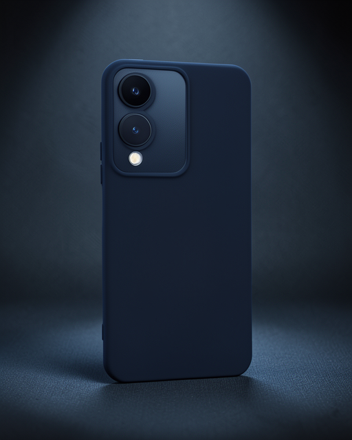 Vivo Y17s Kılıf Nano İçi Kadife Silikon - Lacivert