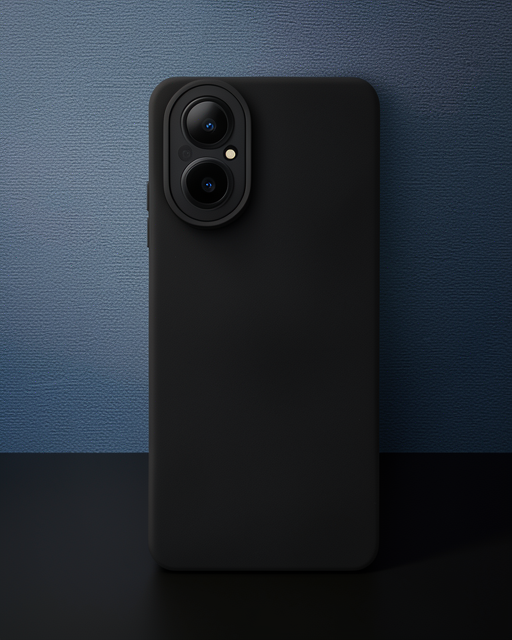 Realme 12 Lite Kılıf Nano İçi Kadife Silikon - Siyah