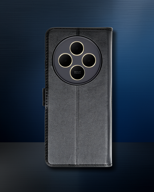 Xiaomi Redmi 14c Kılıf Trend S Plus Kapaklı Kılıf - Siyah