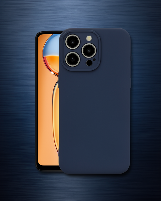 Apple İphone 15 Pro Max Kılıf Nano İçi Kadife Silikon - Lacivert