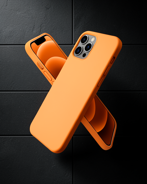 Apple İphone 12 Pro Kılıf First Silikon - Turuncu