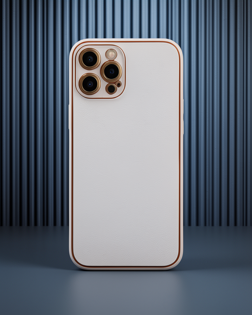 Apple İphone 12 Pro Kılıf Coco Deri Silikon Kapak - Pudra