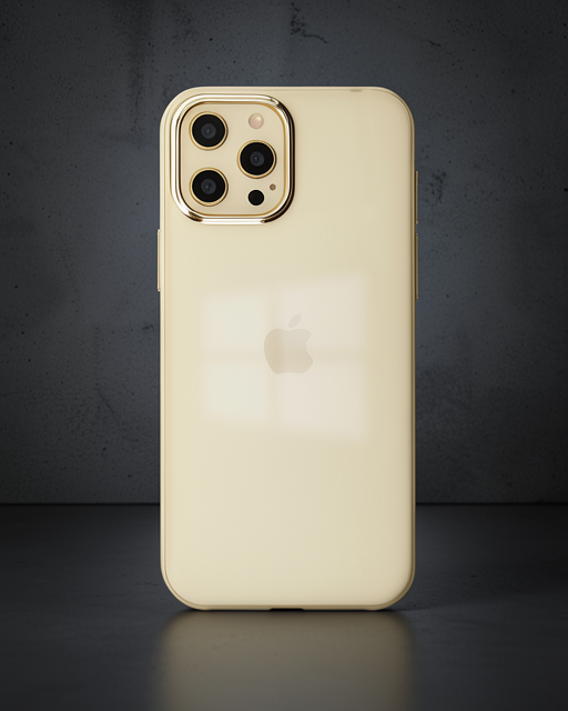 Apple İphone 12 Pro Max Kılıf Element Silikon - Gold