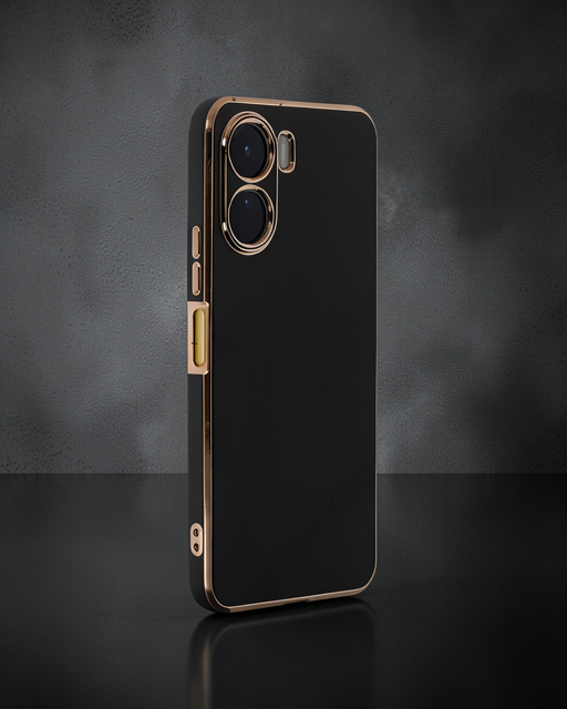 Vivo Y16 Kılıf Volet Silikon - Siyah