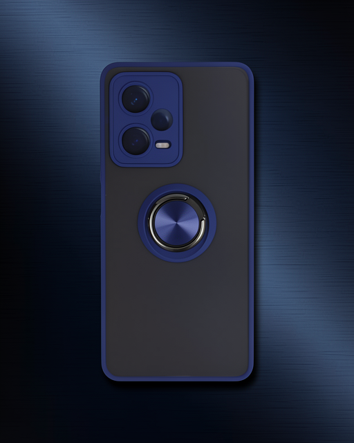 Xiaomi Redmi Note 12 Pro 5g Kılıf Montreal Yüzüklü Silikon Kapak - Lacivert