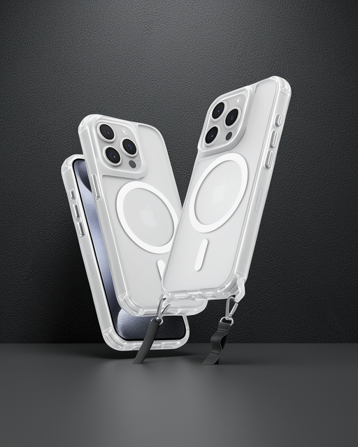 Apple İphone 15 Pro Max Kılıf Enka Magsafe Silikon Kılıf - Şeffaf