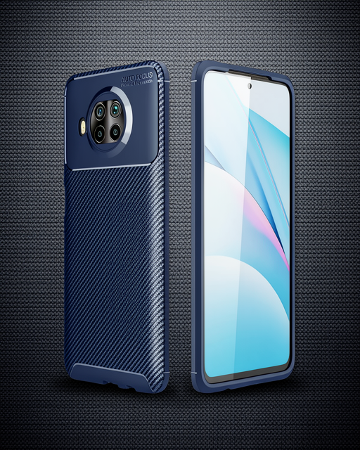 Xiaomi Mi 10t Lite Kılıf Auto Focus Karbon Kapak - Lacivert