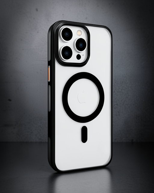Joko Apple İphone 15 Pro Max Gleam Pc Sert Magsafe Kılıf - Şeffaf-siyah