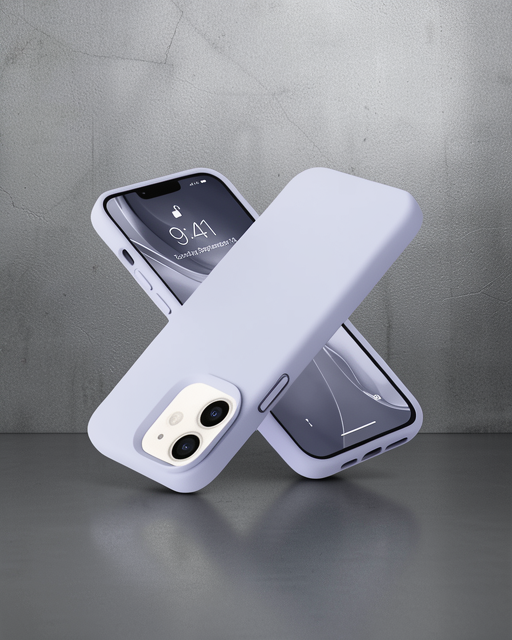 Apple İphone 12 Kılıf Nano İçi Kadife Silikon - Lila