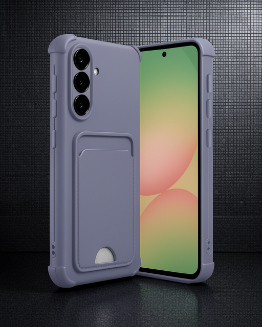Samsung Galaxy A36 Kılıf Kelvin Kartvizitli Silikon - Lila