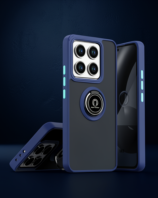 Xiaomi Mi 15 Kılıf Montreal Yüzüklü Silikon Kapak - Lacivert