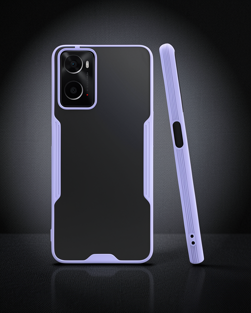 Oppo A96 Kılıf Platin Silikon - Lila