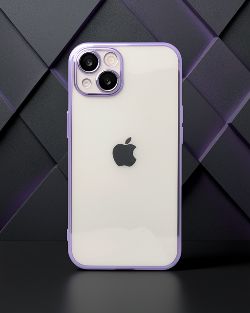 Apple İphone 14 Kılıf Razer Lensli Silikon - Mor