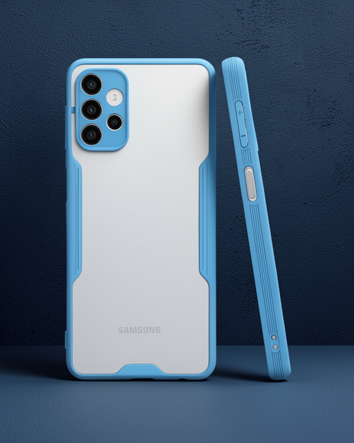 Samsung Galaxy A52 Kılıf Platin Silikon - Mavi