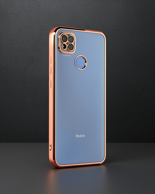 Xiaomi Redmi 9c Kılıf Razer Lensli Silikon - Gold