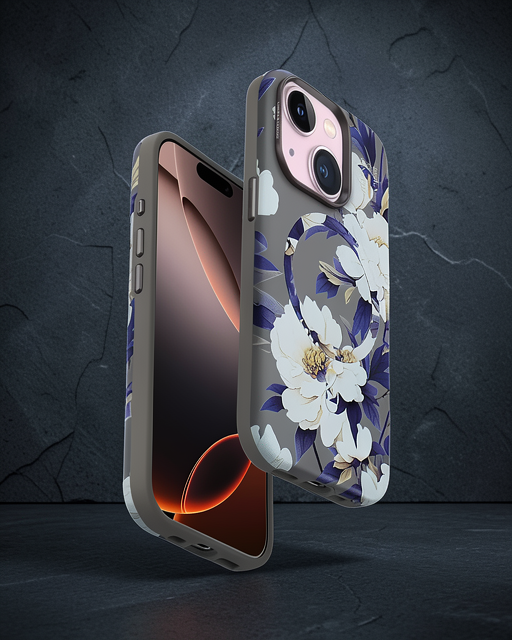 Onegif Apple İphone 15 Plus Flower Series Magsafe Kapak - Gri