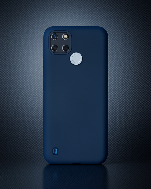 Realme C25y Kılıf Nano İçi Kadife Silikon - Lacivert