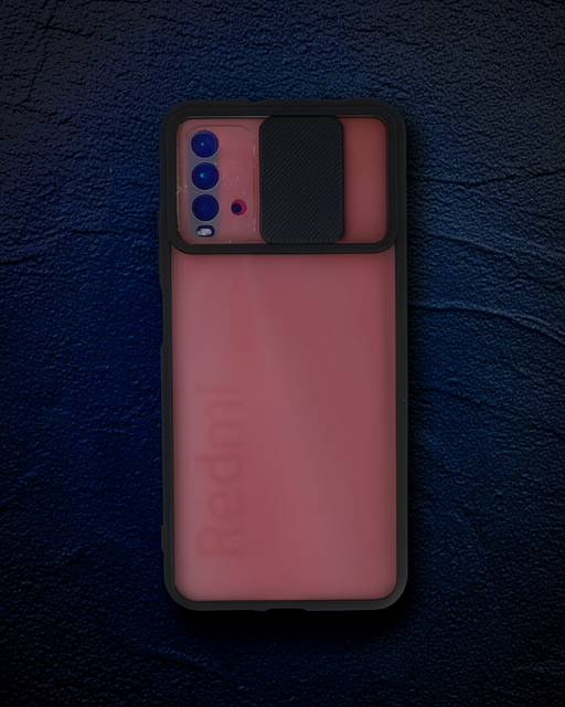 Xiaomi Redmi 9t Kılıf Palm Buzlu Kamera Sürgülü Silikon - Siyah