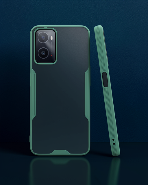 Oppo A96 Kılıf Platin Silikon - Yeşil
