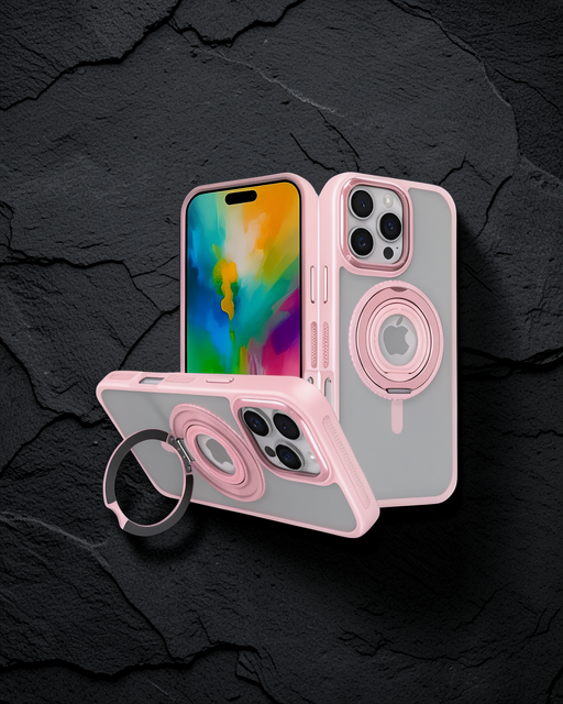 Joko Apple İphone 16 Pro Max Banza Magsafe Standlı Kapak - Pembe