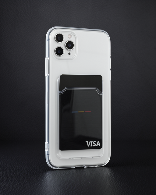 Apple İphone 11 Pro Max Kılıf Kart Şeffaf Silikon - Şeffaf