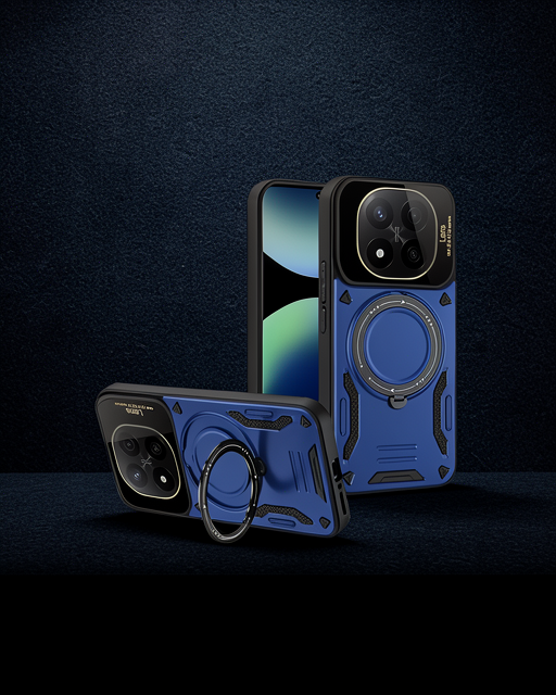 Xiaomi Redmi Note 14 Pro 5g Kılıf Joy Lens Standlı Kapak - Lacivert