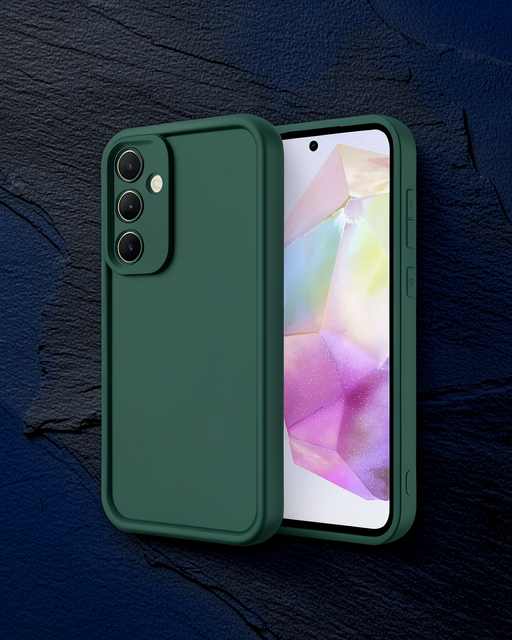 Samsung Galaxy A56 Kılıf Viera Silikon - Koyu Yeşil