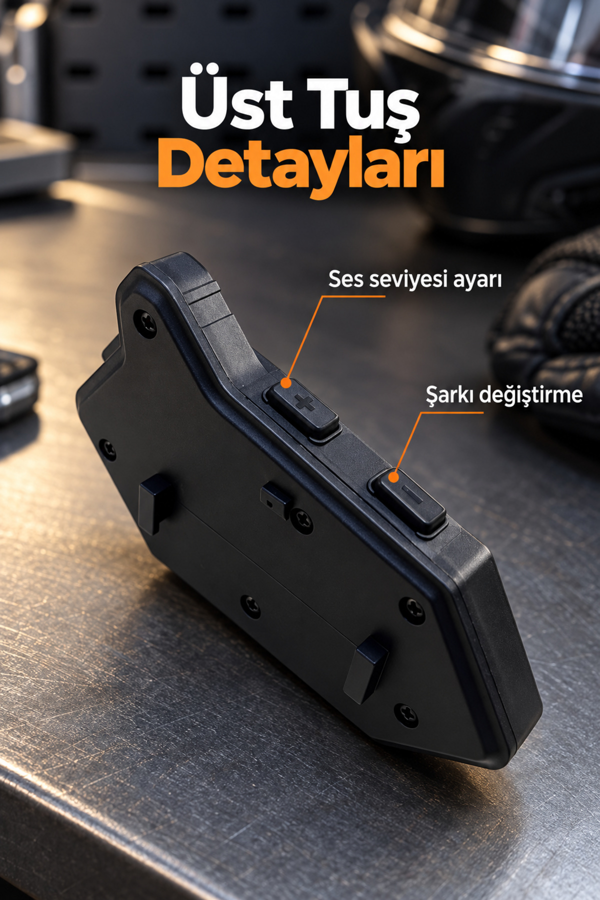 Bluetooth Kask Kulaklığı Çift Hoparlörlü Mikrofonlu Set