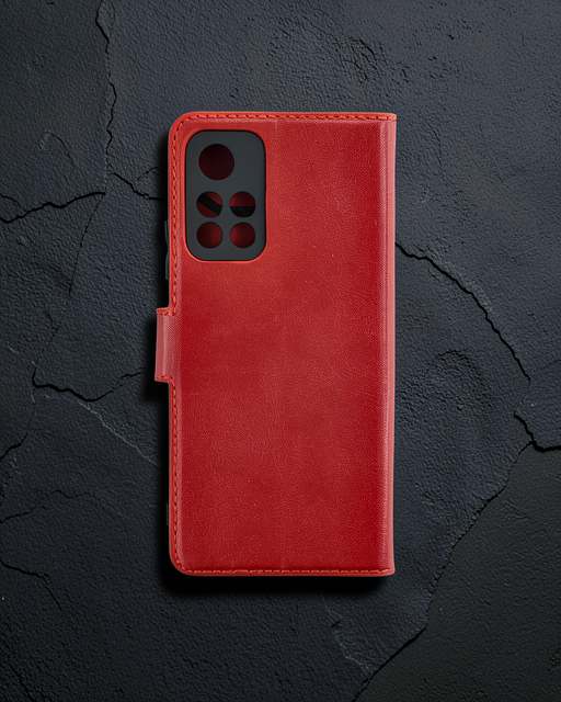 Xiaomi Redmi Note 11t Kılıf Trend S Plus Kapaklı Kılıf - Kırmızı