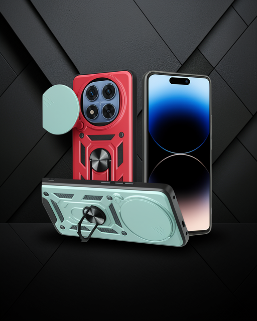 Xiaomi Redmi Note 14 Pro Plus Kılıf Pars Lens Yüzüklü Silikon - Yeşil