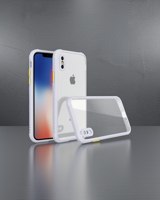 Apple İphone Xs Max Kılıf Miami Şeffaf Silikon - Lila