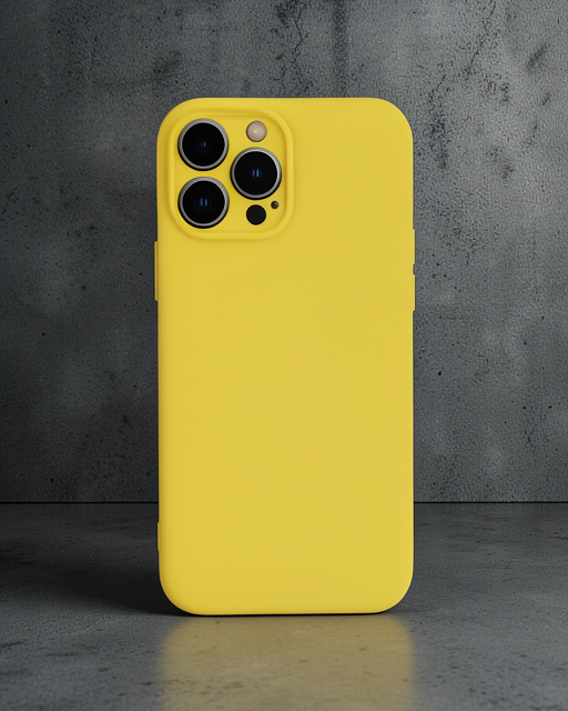 Apple İphone 13 Pro Kılıf Nano İçi Kadife Silikon - Sarı