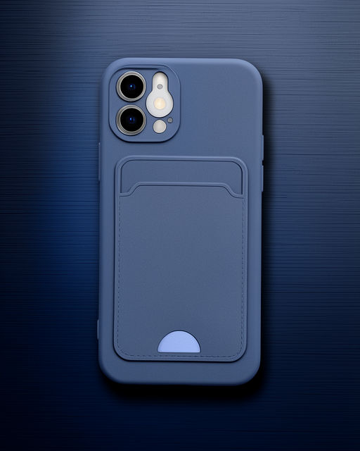 Apple İphone 12 Kılıf Kelvin Kartvizitli Silikon - Lacivert
