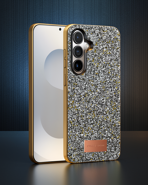 Onegif Samsung Galaxy S25 Plus Bright Simli Kapak - Gold