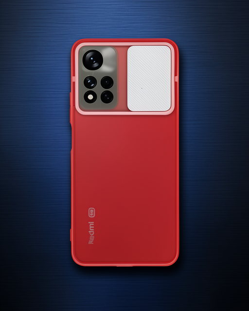 Xiaomi Redmi Note 11t Kılıf Palm Buzlu Kamera Sürgülü Silikon - Lila