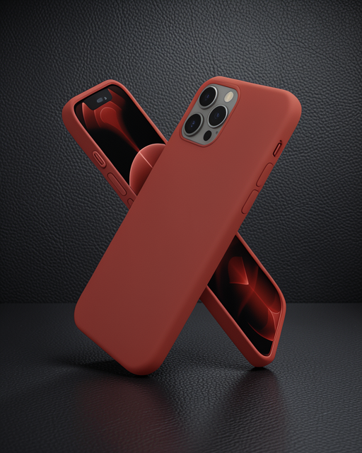 Apple İphone 12 Pro Max Kılıf First Silikon - Bordo